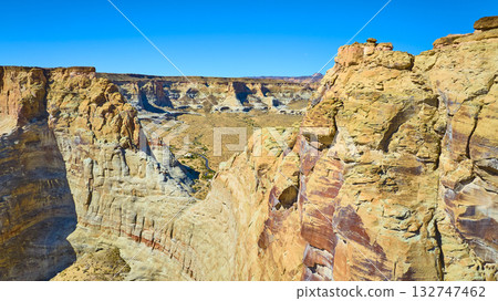 Aerial Canyon Sandstone Cliffs and Desert Landscape Utah Aerial Canyon Sandstone Cliffs and Desert Landscape Utah 132747462