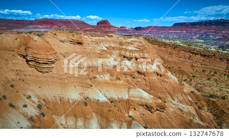 Aerial Southwest Desert Layers and Mesas Kanab Utah 132747678