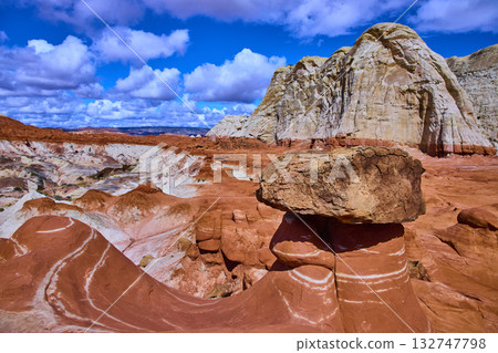 Balanced Rock and Hoodoo Sandstone Formations Kanab Utah Desert Landscape Balanced Rock and Hoodoo Sandstone Formations Kanab Utah Desert Landscape 132747798