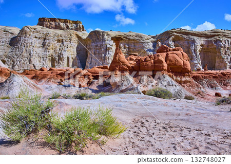 Sandstone Hoodoos and Layered Cliffs in Grand Staircase Escalante Utah Desert Sandstone Hoodoos and Layered Cliffs in Grand Staircase Escalante Utah Desert 132748027