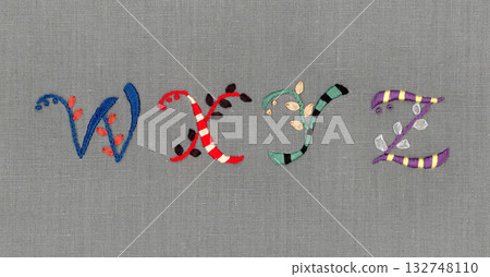 絲帶繡葉 絲帶繡葉子字母 絲帶繡葉字母 132748110