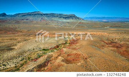 Aerial Gold Butte National Monument Desert Landscape and Mountain Range Aerial Gold Butte National Monument Desert Landscape and Mountain Range 132748248