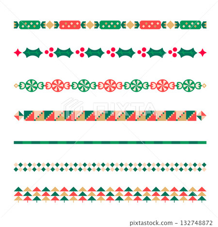 Festive Christmas border dividers 132748872
