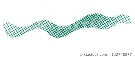 Abstract halftone wave made green dots Abstract halftone wave made green dots 132748877