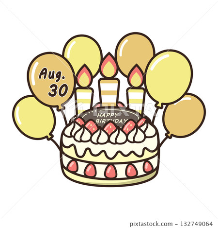 birthday cake	 132749064