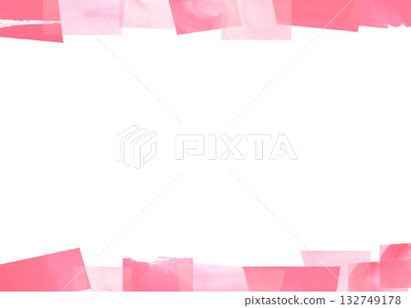 Spring watercolor textured frame. Pink background, copy space Spring watercolor textured frame. Pink background, copy space 132749178