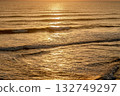 The beautiful shape of the golden ocean [with sunrise sunlight] 132749297