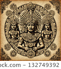 Aztec prominent figures. 132749392