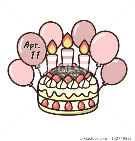 birthday cake	 132749581