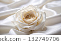 Roses placed on a white cloth 132749706