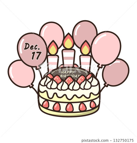 birthday cake	 132750175