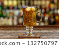Grog on the basis of whiskey with apple 132750797