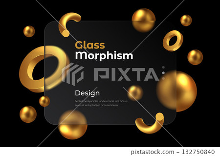 Modern Glass Morphism illustration 2 Modern Glass Morphism illustration 2 132750840