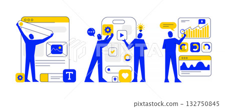 Flat Modern design Illustration of Online Business Flat Modern design Illustration of Online Business 132750845