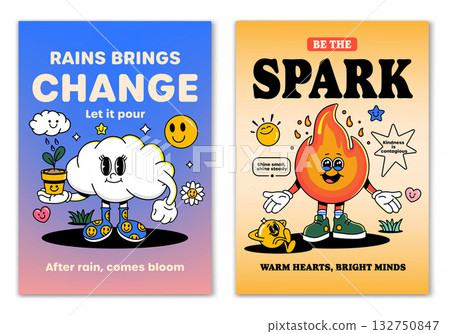 Groovy poster design set 3 Groovy poster design set 3 132750847