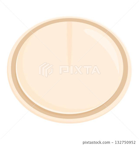 Round beige makeup powder compact for perfecting skin tone 132750952