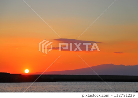 Sunset viewed from Nagasu Port Sunset viewed from Nagasu Port 132751229