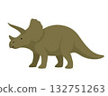 Illustration of a triceratops dinosaur Illustration of a triceratops dinosaur 132751263
