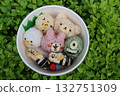便當盒裡的可愛動物造型飯糰 132751309