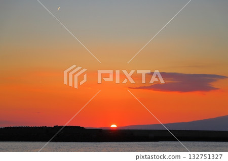 Sunset viewed from Nagasu Port Sunset viewed from Nagasu Port 132751327
