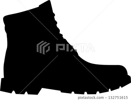 戶外靴輪廓 戶外靴輪廓 132751615