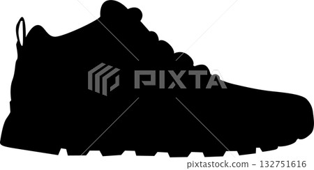 Outdoor shoe silhouette 132751616