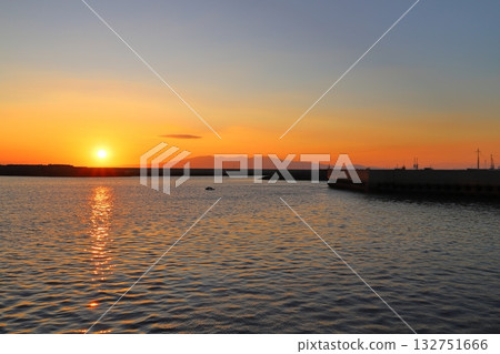 Sunset viewed from Nagasu Port Sunset viewed from Nagasu Port 132751666