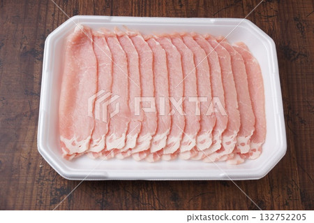 Ingredients for pork loin shogayaki 132752205