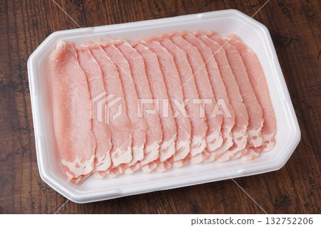 Ingredients for pork loin shogayaki 132752206