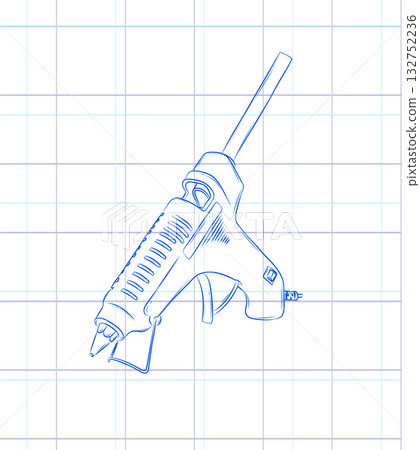 Glue gun illustration on light bg 132752236