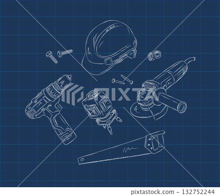 Repair tools set blue 132752244