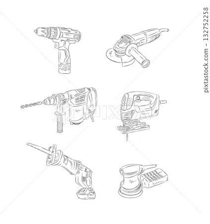 Power construction tools white 132752258