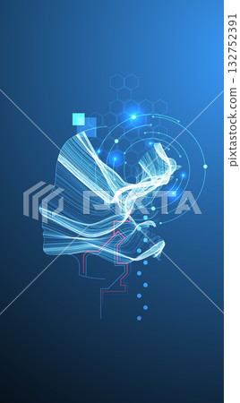 Artificial Intelligence. Technical background. Big data concept. Machine cyber mind. Artificial Intelligence. Technical background. Big data concept. Machine cyber mind. 132752391