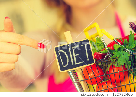 Shopping backet with dieting vegetables 132752469