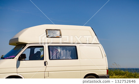Camper van camping on nature Camper van camping on nature 132752646