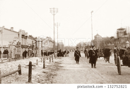 Old photo, 1918-1933, Muravyov-Amursky Street, Khabarovsk, Russia 132752821