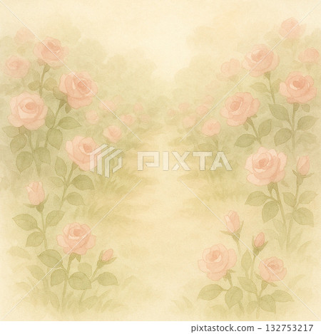 玫瑰系列：春日景色，小路兩旁玫瑰盛開。 132753217