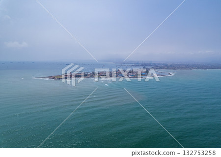 Aerial view of the District of La Punta, located in Callao. Aerial view of the District of La Punta, located in Callao. 132753258