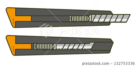 Cutter illustrations (two versions, with the blade extended and retracted) Cutter illustrations (two versions, with the blade extended and retracted) 132753336