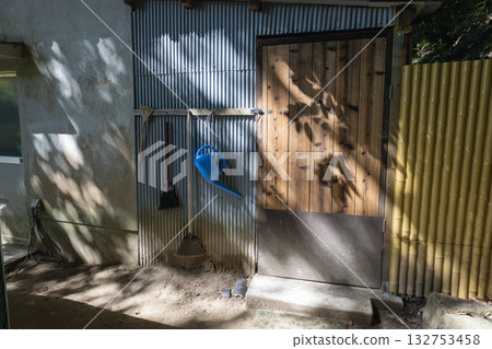 Cleaning tools hanging on the wall 132753458