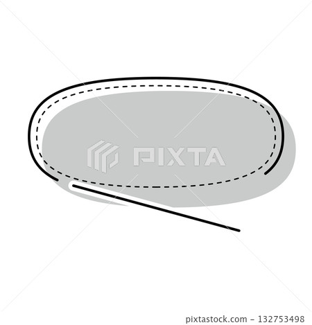 Simple speech bubble illustration, horizontal, oval Simple speech bubble illustration, horizontal, oval 132753498