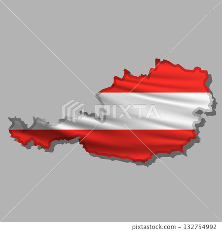 Vector flag Austria in the form of a map Vector flag Austria in the form of a map 132754992