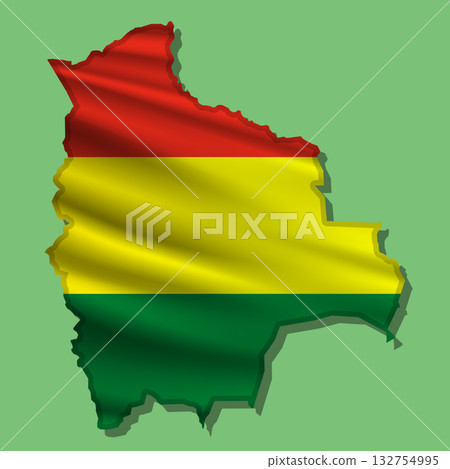 Vector flag Bolivia in the form of a map Vector flag Bolivia in the form of a map 132754995