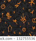 Vector graffiti illustration, seamless pattern, street art graffiti urban theme. Vector illustration 132755536