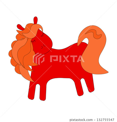 Red horse  132755547