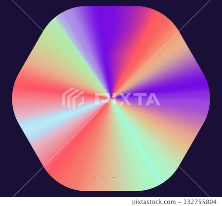 Vibrant holographic sticker design with rainbow gradient Vibrant holographic sticker design with rainbow gradient 132755804