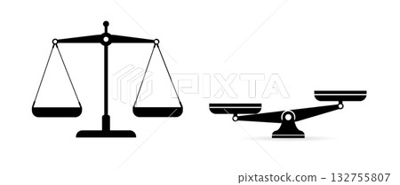 Scales, Flat design vector illustration. Scales, Flat design vector illustration. 132755807
