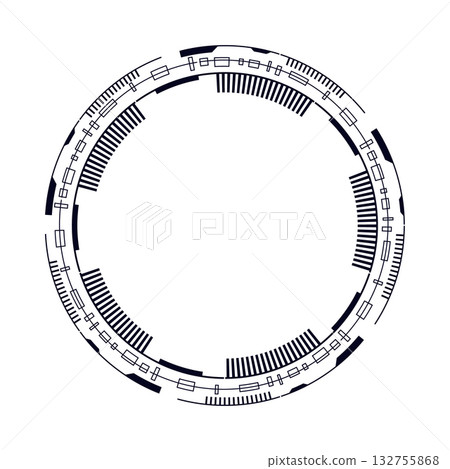 Futuristic circular frame design for modern projects 132755868