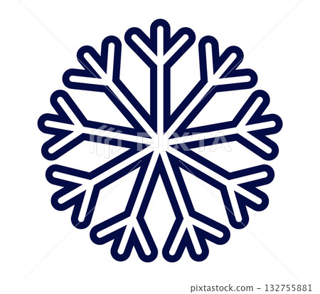 Intricate snowflake design for winter decoration and crafting 132755881