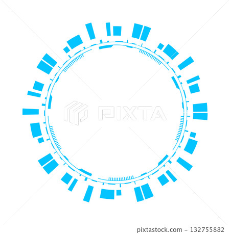 Futuristic circle frame design for digital and tech projects Futuristic circle frame design for digital and tech projects 132755882